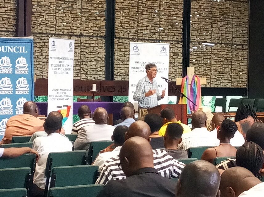 Prof Philippe Denis presenting at the book launch